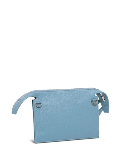 Shop Balenciaga Neo Classic Multiple Leather Crossbody Bag In Light Blue