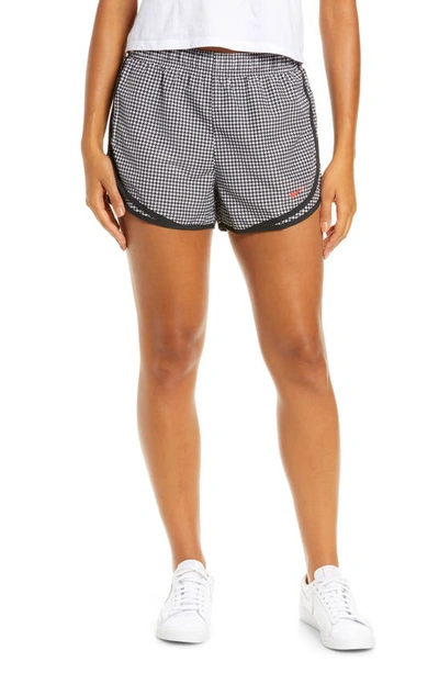 Nike Dri-fit Tempo Icon Clash Women's Houndstooth Running Shorts In White/  Black/ Chile Red | ModeSens