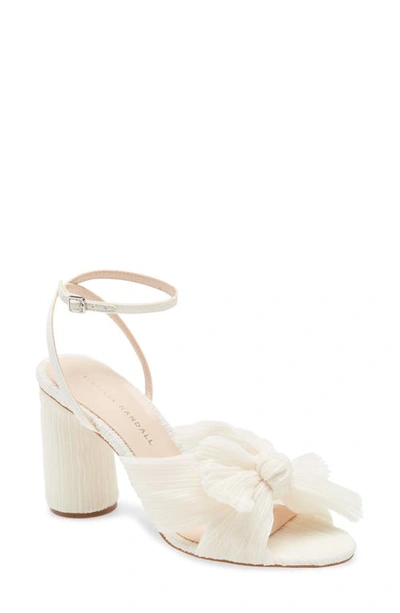 Shop Loeffler Randall Camellia Knotted Sandal In Pearl