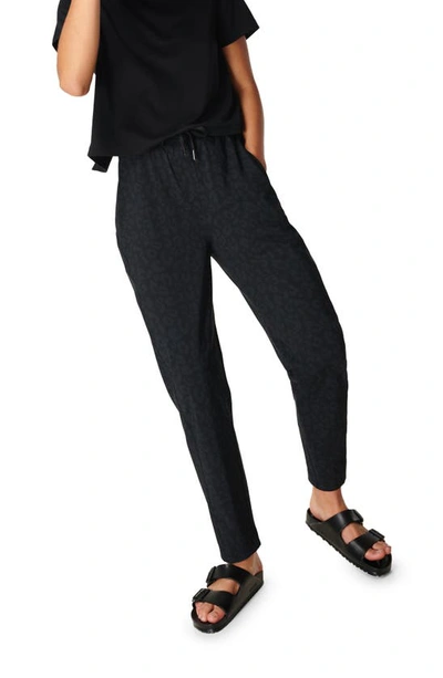 Shop Sweaty Betty Sweatty Betty Explorer Lightweight Pants In Black Tonal Leopard Print