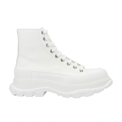 Shop Alexander Mcqueen Tread Slick Boots In White White