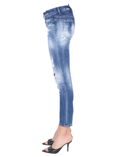 Shop Dsquared2 Jennifer Destroyed Jeans In Denim