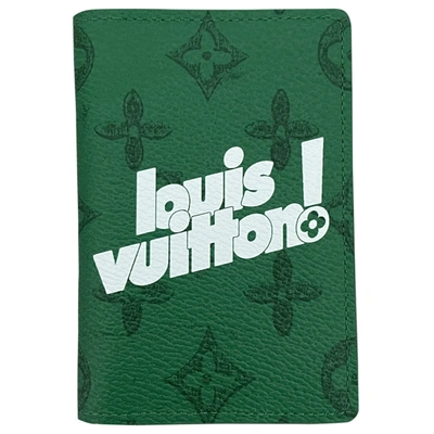 Pocket organizer cloth small bag Louis Vuitton Green in Cloth - 30909843