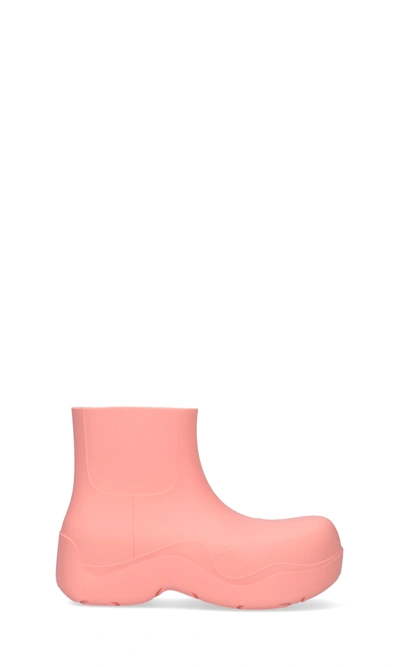 Shop Bottega Veneta "puddle" Ankle Boots In Pink