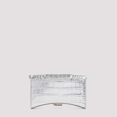 Shop Balenciaga Hourglass Wallet Bag In Metallic