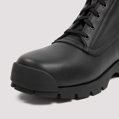 Shop Jil Sander Leather Elba Boots Shoes In Black