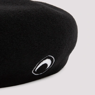 Shop Marine Serre Moon Classic French Beret Hat In Black