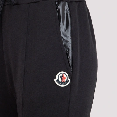 Shop Moncler Cotton Pants In Black