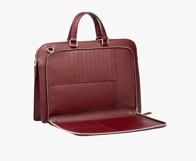 Shop Prada Saffiano Travel 2-way Ruby Briefcase Bag In Nero