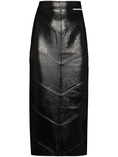 Shop Aleksandre Akhalkatsishvili High-waisted Panelled Midi Skirt In Schwarz