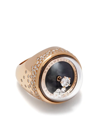Shop Dreamboule 18kt Rose Gold Free & Fun Solitaire Diamond Ring