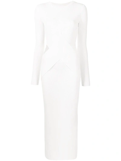 Shop Sir Celena Draped Dress In Weiss