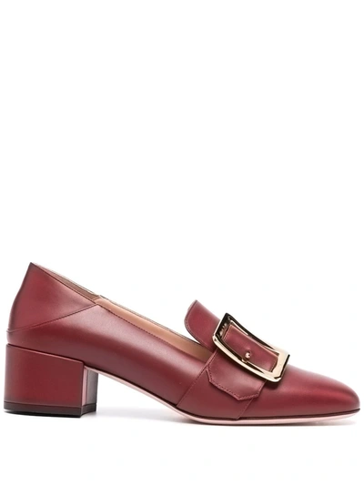 Bally Janelle 40 Block Loafers In Rot