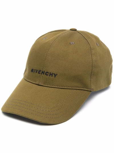 Shop Givenchy Embroidered-logo Cap In Grün