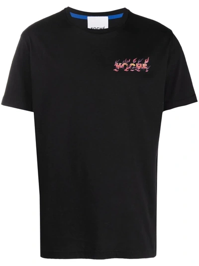 Shop Koché Logo-pint Cotton T-shirt In Schwarz