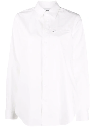 Y-3 Chest Patch Pocket Shirt In Weiss