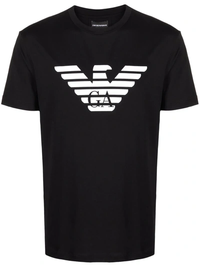 Shop Emporio Armani Logo-print T-shirt In Schwarz