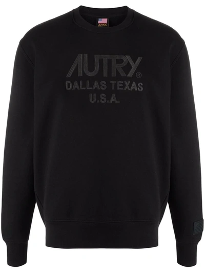 Shop Autry Logo-print Sweatshirt In Schwarz