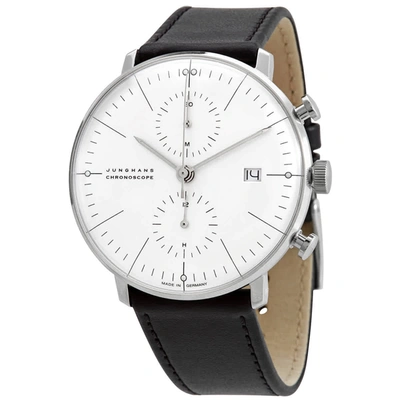 Shop Junghans Max Bill Chronoscope Automatic Mens Watch 027/4600.04 In Black,silver Tone