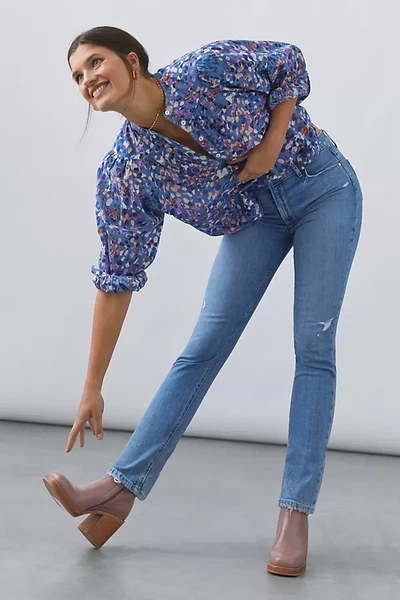Shop Paige Sarah Slim Straight Jeans In Blue