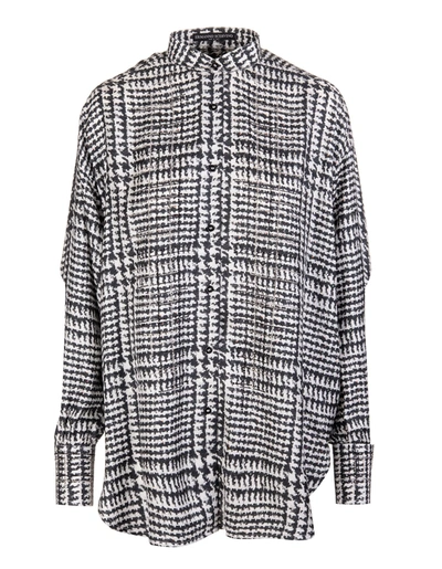 Shop Ermanno Scervino Silk Twill Shirt With Crystals