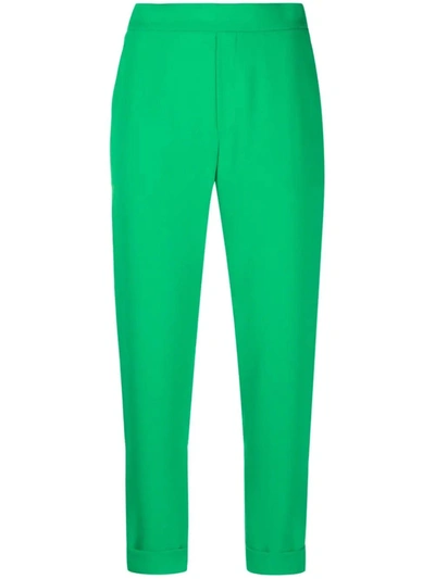 Shop P.a.r.o.s.h Green Crop High-waisted Pants
