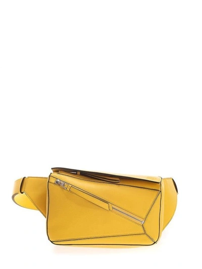 Loewe Small Puzzle Bumbag In Smooth Yellow Calfskin | ModeSens