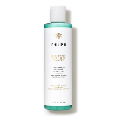 Philip B - Nordic Wood Hair + Body Shampoo (invigorating Purifying - All Hair Types) 350ml/11.8oz