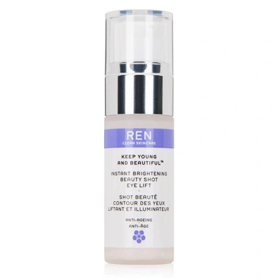 Shop Ren Clean Skincare Keep Young And Beautiful Instant Brightening Beauty Shot Eye Lift (0.5 Fl. Oz.)