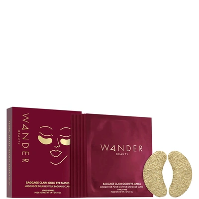 Shop Wander Beauty Baggage Claim Gold Eye Masks - Gold (6 Pair)