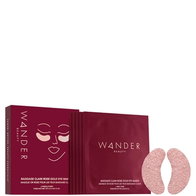 Shop Wander Beauty Baggage Claim Rose Gold Eye Masks - Rose Gold (6 Pair)