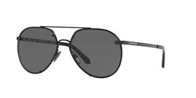 Shop Burberry Grey Aviator Ladies Sunglasses Be3099 100187 61 In Black,grey