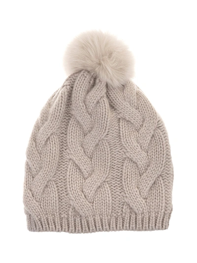 Max Mara Crasso Beanie In Taupe Cashmere In Pink & Purple | ModeSens