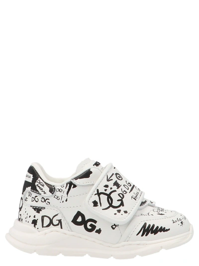 Shop Dolce & Gabbana Kids Daymaster Graffiti Print Sneakers In Multi