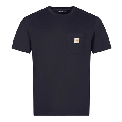 Shop Carhartt Pocket T-shirt In Navy