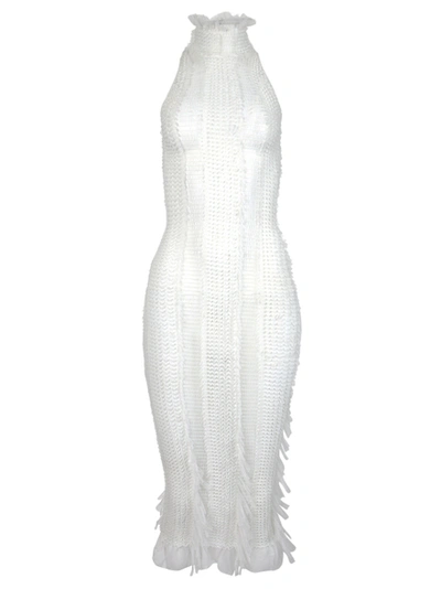 Shop Roberta Einer Angel Midi Bodycon Dress White