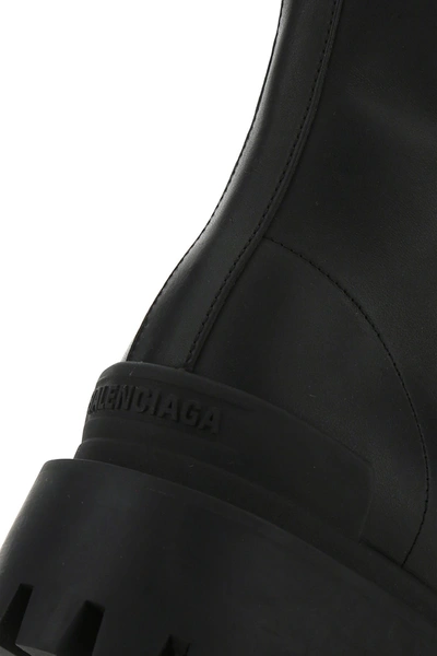 Shop Balenciaga Black Leather Master Boots  Black  Donna 39