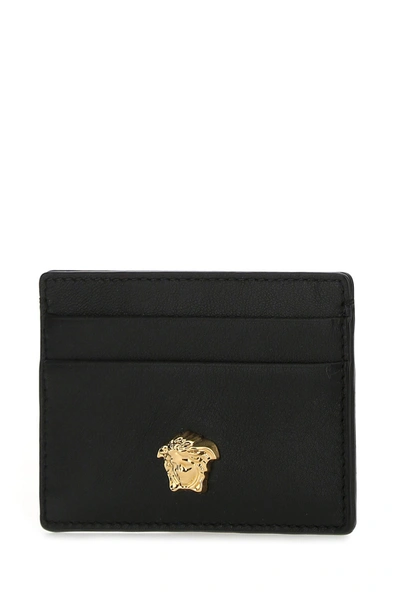 Shop Versace Black Leather La Medusa Card Holder  Nd  Uomo Tu
