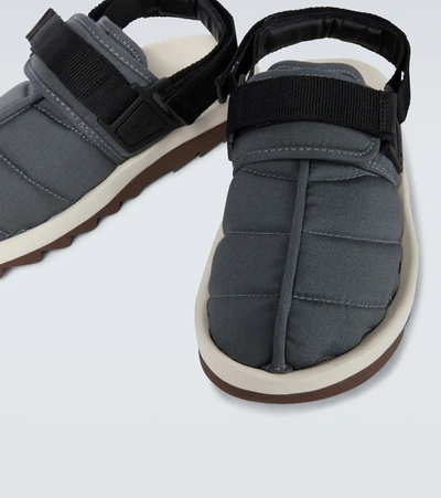 Shop Reebok Beatnik Canvas Sandals In Grey