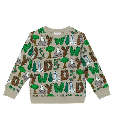 Stella Mccartney Illustration-print Organic Cotton Sweatshirt In Green