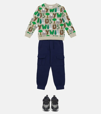 Stella Mccartney Illustration-print Organic Cotton Sweatshirt In Green
