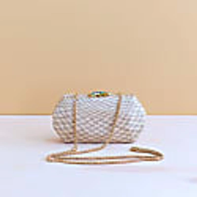Likha Dusty Rose Houndstooth Clutch - Straw Clutch Likhâ In Clutch
