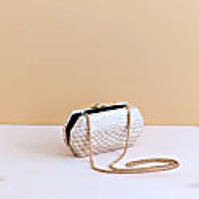 Likha Dusty Rose Houndstooth Clutch - Straw Clutch Likhâ In Clutch