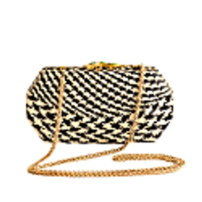 Likha Women's Black Houndstooth Clutch - Handwoven Clutch In Clutch