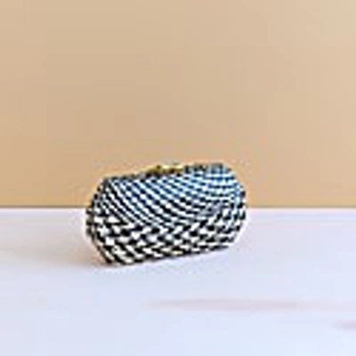 Likha Women's Black Houndstooth Clutch - Handwoven Clutch In Clutch