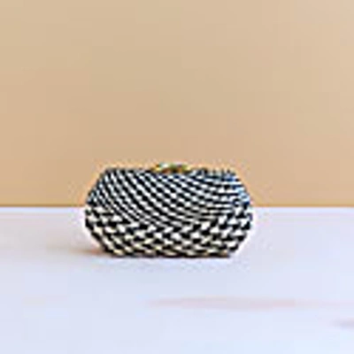 Likha Women's Black Houndstooth Clutch - Handwoven Clutch In Clutch