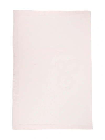 Shop Tartine Et Chocolat Tonal-logo Knit Blanket In Pink
