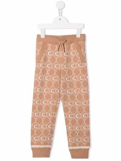 Shop Chloé C-jacquard Knitted Trousers In Neutrals