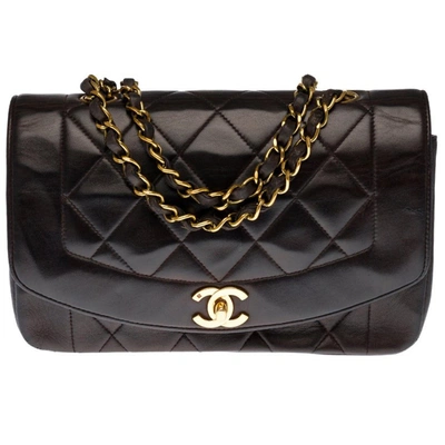 Pre-owned Chanel Diana Shoulder Bag In Black