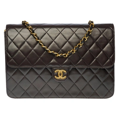 Pre-owned Chanel Classic 25cm Shoulder Bag In Grey